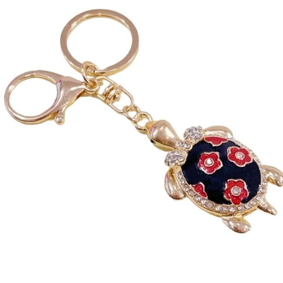 Turtle 🐢 Rhinestone Keychain - Picture 2 of 3